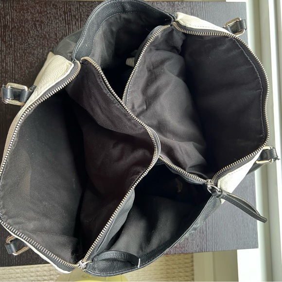 BANANA REPUBLIC ivory and black leather bag - Picture 10 of 13